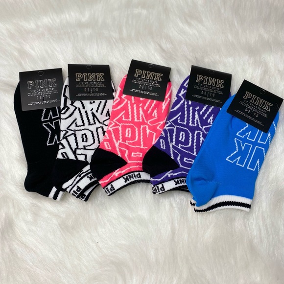 5PK Bundle PINK Victoria’s Secret Socks - Picture 2 of 11